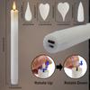 Rechargeable Flameless Taper Candles with Timer Remote Flickering 3D Wick Taper Candlesticks for Valentine Day Wedding Birthday