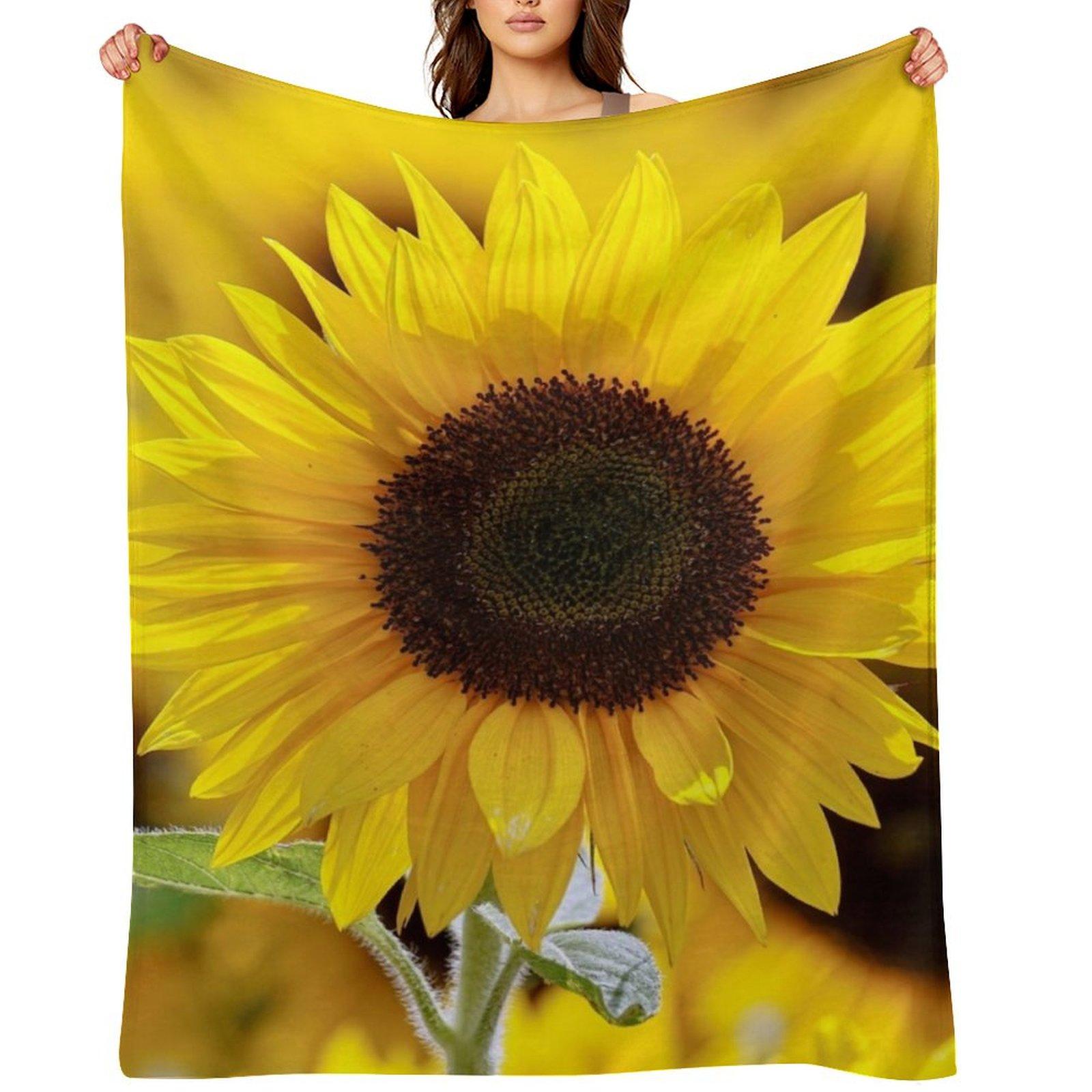Sunflower Throw Blanket Warm Kid S Soft Personalized Gift Blankets 30x40in