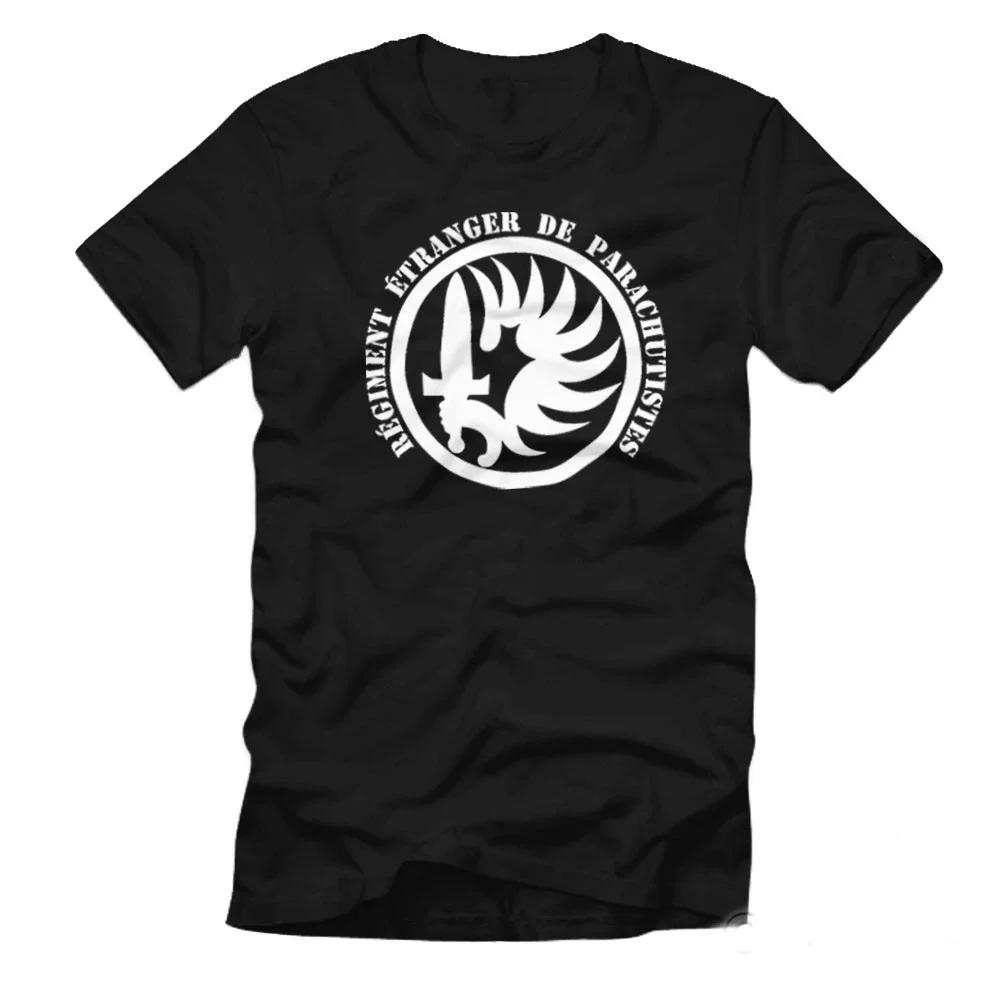 

Régiment Étranger French Foreign Legion Parachutistes Emblem TShirt 100 Cotton ONeck Summer Short Sleeve Casual Mens Tshirt 4XL