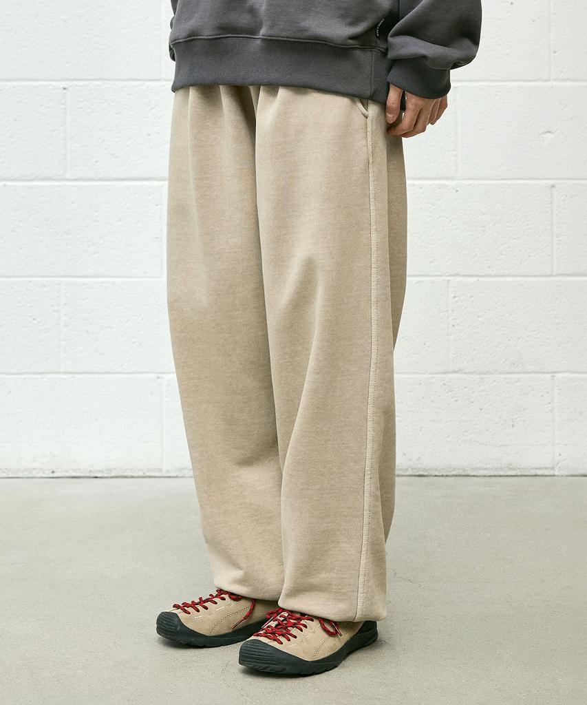 Peulomeitubi Plain Heavy Training Pants Beige Tobtp102-Z