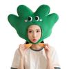 Novel Funny Little Grass Headgear Plush Little Grass Hat Cartoon Plant Headgear Hat Photography Props for Women Men