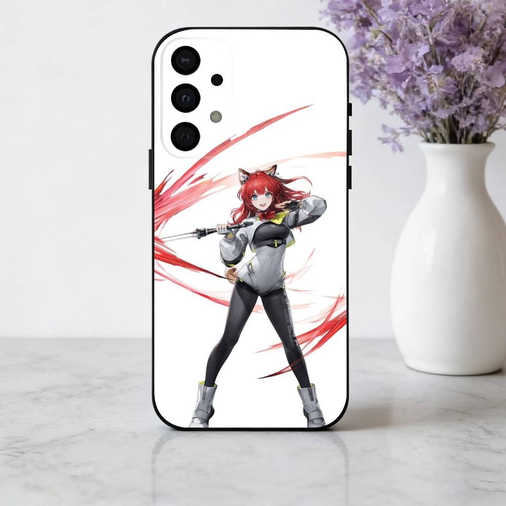 A-Arknight-T E-Enfield G-Game Black Shell Phone Case For Samsung Galaxy A73,A72,A71,A70,A53,A52,A51,Soft Silicone Black Cover
