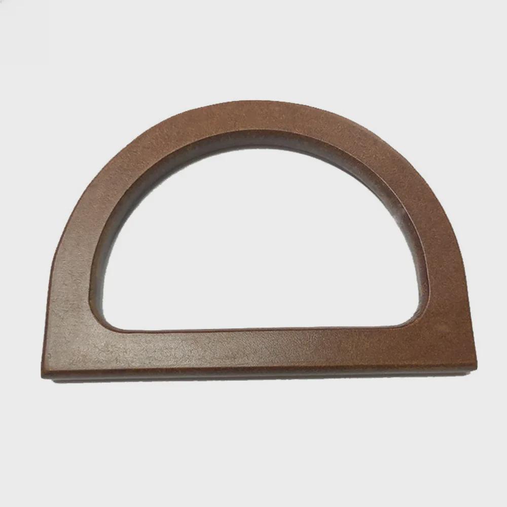 "Handmade Wooden Bamboo Round D-Shaped Bag Handle Gift Box"