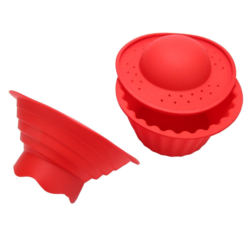 3Pcs/set Food Grade Silicone Cake Molds Ice Cream Bread Mousse Mould Baking Tool Red