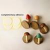 AEE4-4Piece Non-Perforated Solid Wood Hook Kitchen Bathroom Cloakroom Door Hook Wooden