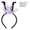 Witch Hair Hoop Witch Feet Feather Mesh Design Halloween Headband Adult Costume Parties Cosplay Dress Up Prop