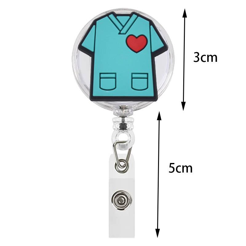 1PCS Hospital Retractable Badge Reel with Belt Clip Cute Nurse Doctor Name Tag Card Holder Accessories Office Supply Clip