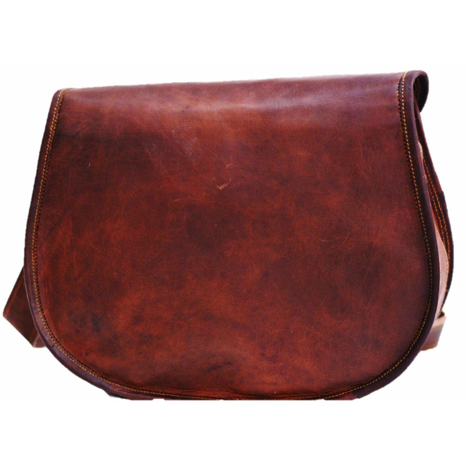 Сумка Кожаная Винтажная Наплечная Сумка Коричневая Сумочка-мессенджер женская ручной — фото 4