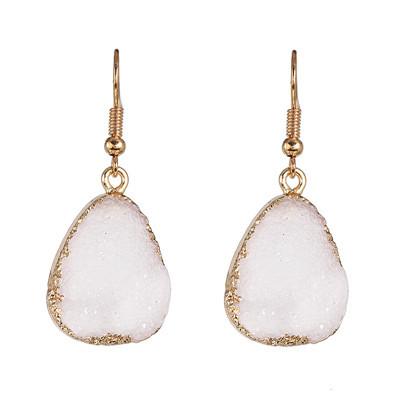 Retro cluster crystal stud earrings, candy-colored water drop earrings for women