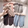 Winter Gloves for Women, Fleece-Lined, Thickened, Warm, Cute, Suitable for Cycling, Windproof, Cold-Proof, Touchscreen Compatible, Winter Season