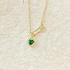 Modern Heart Pendant Necklace Chain Necklace Safety Pin Neck Jewelry Alloy Texture Suitable for Women Who Love Details