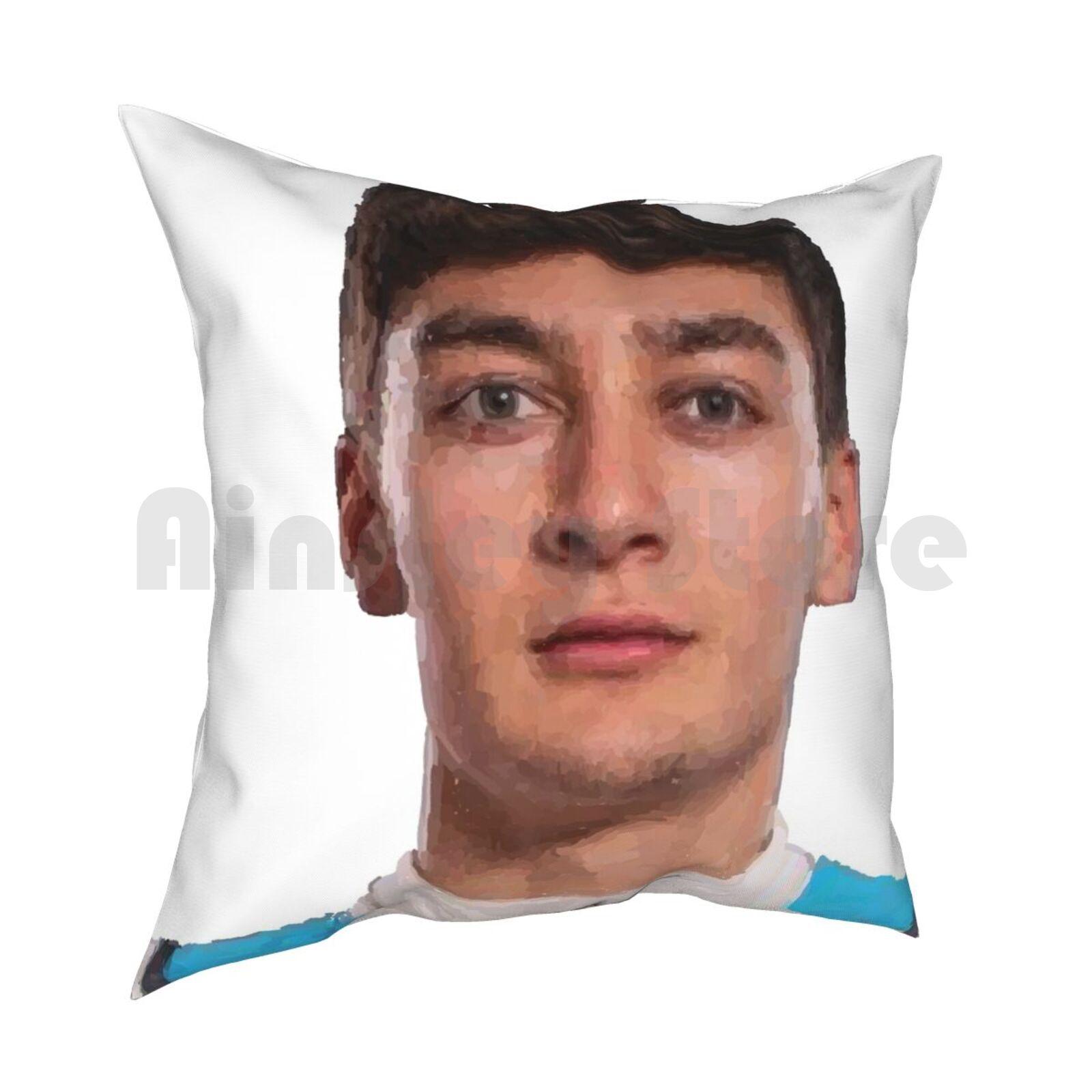 George Russell Painting Pillow Case Printed Home Soft Throw Pillow George Russell George Russell Auto Sport Race Car 30x30cm 12x12in