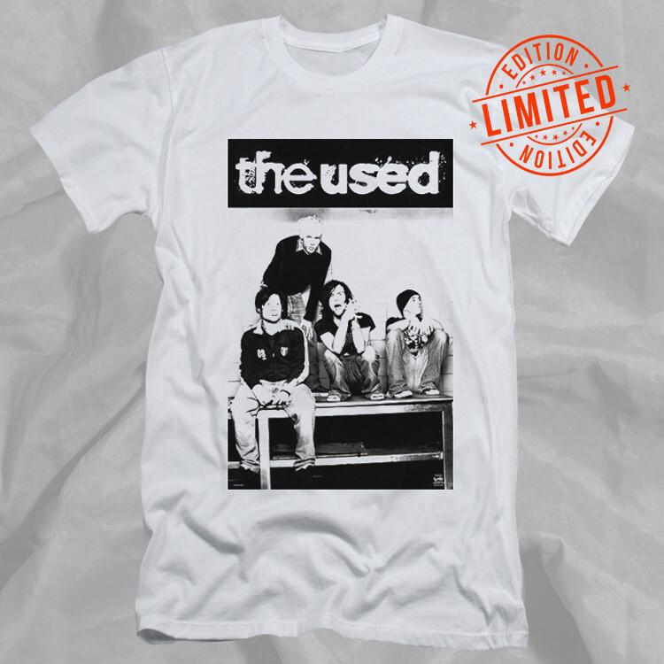The Used Band Members Retro Style White T-Shirt S-5XL Unisex T-Shirt L