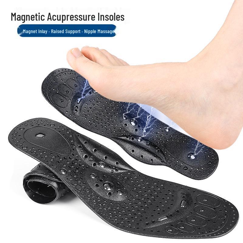 Unisex Arch Support Magnetic Therapy Insoles with 8 Magnets – Breathable Massage Walking Pads