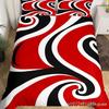 Gray Black Red Swirl Duvet Cover Set King Trippy Stripe Geometric Bedding Set Microfiber Farmhouse Abstract Geometry Quilt Cover