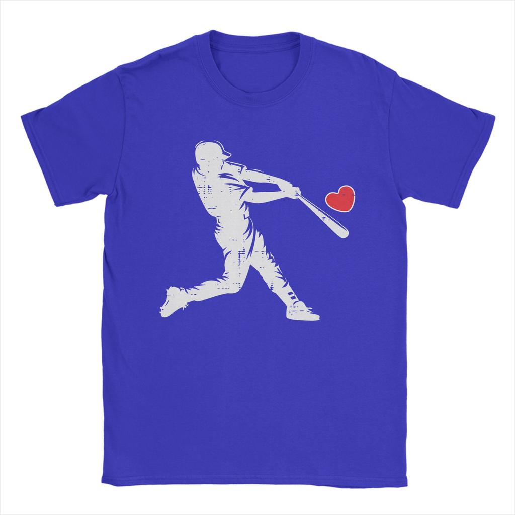 Unisexs Valentines Day Baseball Batter Silhouette Heart T Shirts  Cotton Clothing Funny Short Sleeve Tee Shirt Gift Idea TShirt