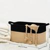 Stylish Handwoven Cotton Rope Laundry Basket for Bedroom Clothes Toys Organizer