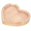 Herzförmige Holz-Sparschwein Transparenter Geldaufbewahrungsbehälter Niedlicher Münzbehälter Geburtstagsgeschenk