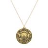 Pirates of the Caribbean Men’s Gold Coin Chain Skull Pendant Necklace