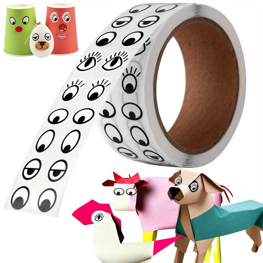 500-Pair Eye Stickers. Self-adhesive black & white for DIY crafts & Easter decor.