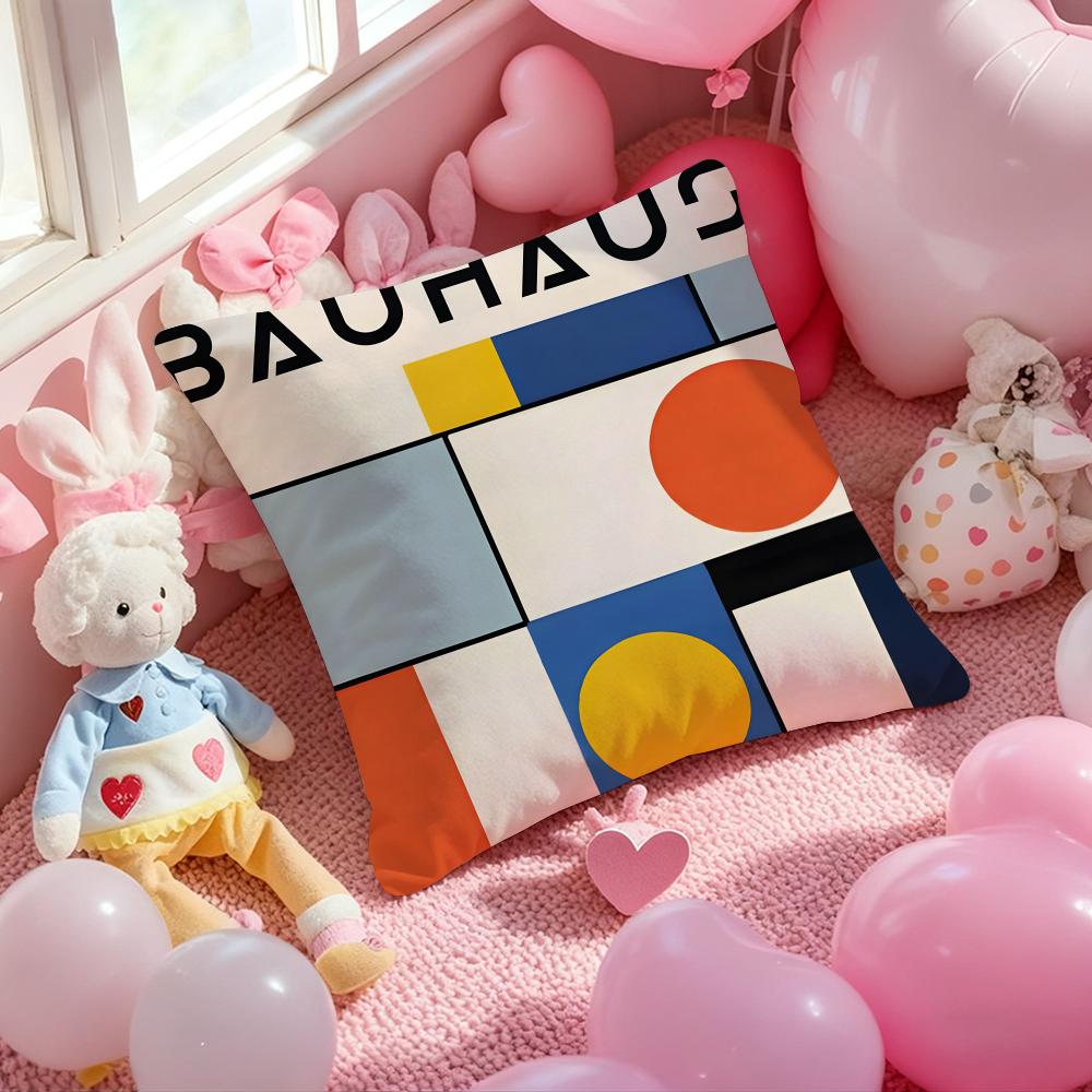 B-Bauhaus Designs Famous Cushion Cover Pattern Printed Pillowcase for Living Room Sofa Cushion Cover & Bedroom Decor