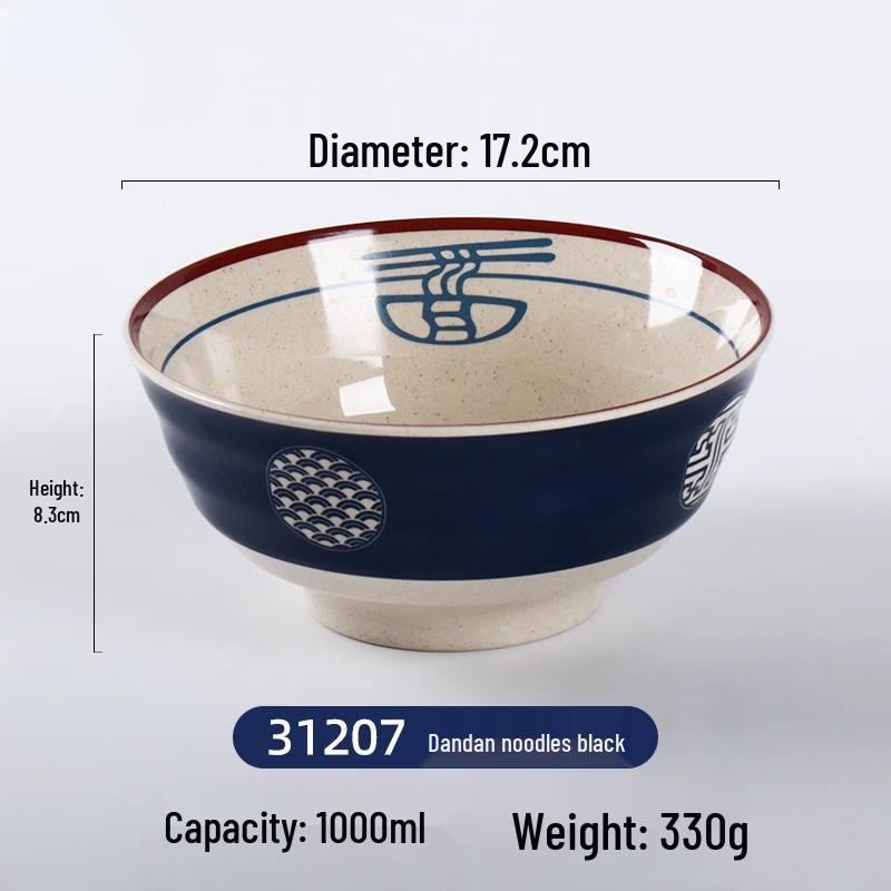 

Chinese Retro Melamine Noodle Bowl