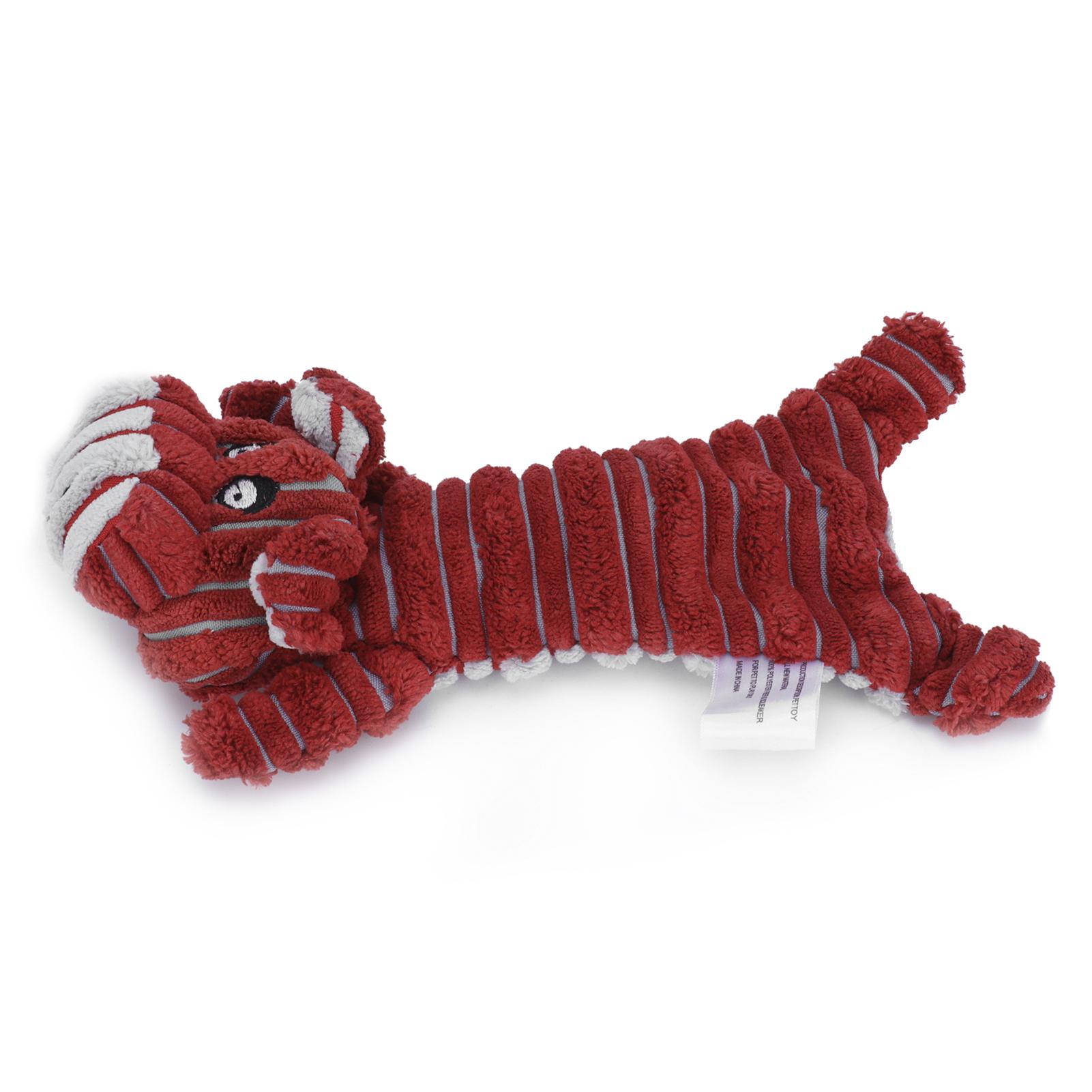 

Pet Vocal Toy Corduroy Puppy Cat Biting Training Interative Plaything for Small Medium DogRed красный