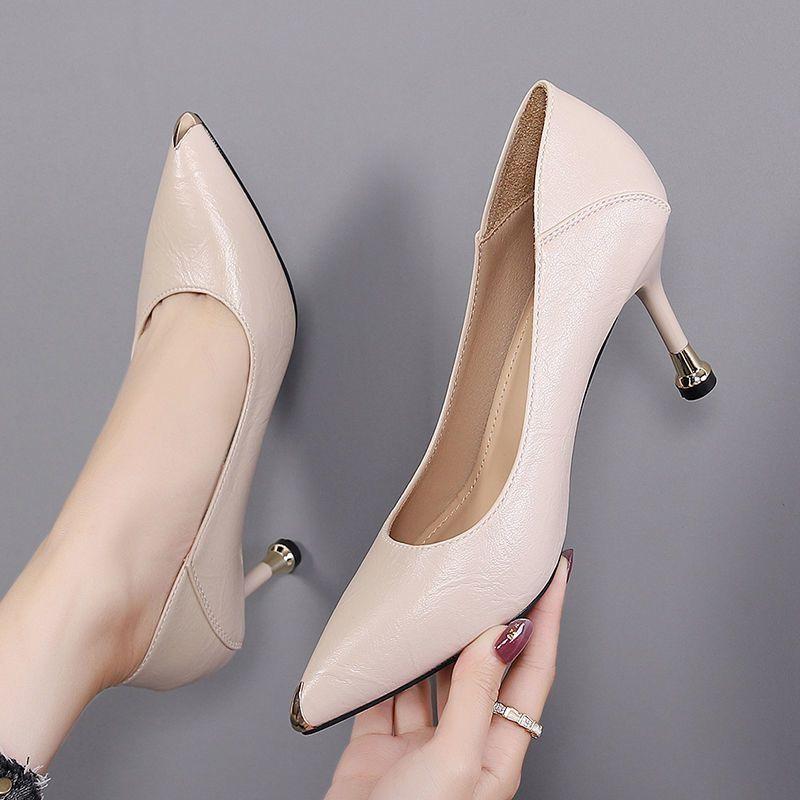 Summer New Pointed Toe Stiletto High Heel Women's Shoes Elegant Office Women's Shoes Fashion Wedding Shoes 5-7cm Pumps