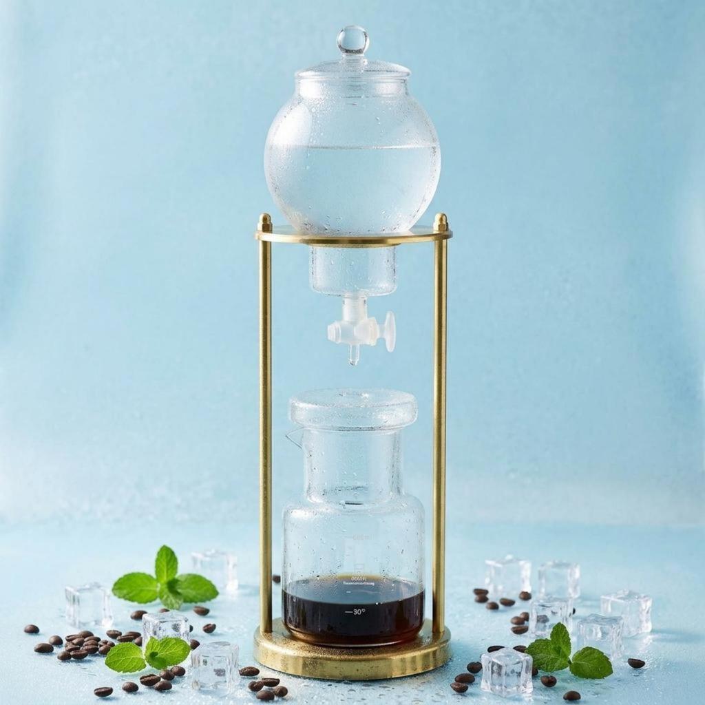 Caffettiera a goccia fredda Acciaio Inossidabile Vetro Dripper Finitura Tinta