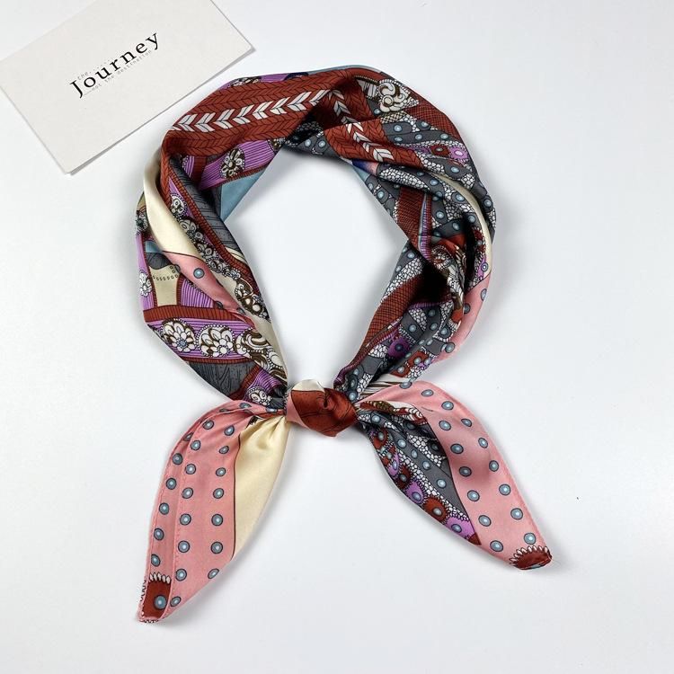 Small Silk Scarf Women'S Season Small Square Scarf Summer Scarf Versatile Fashion Decoration Professional Small Scarf Tide