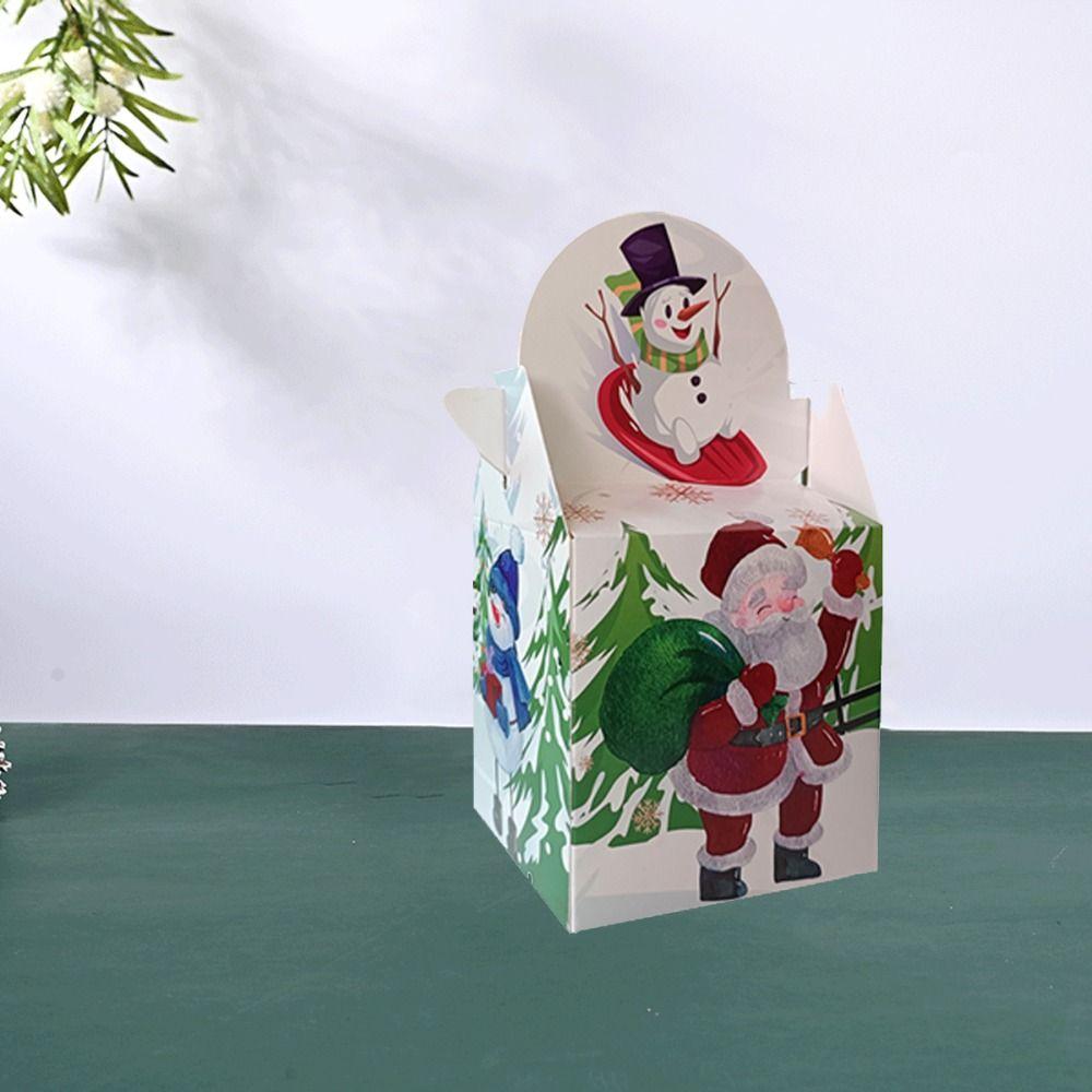 12pcs Cartoon Christmas Fruit Packaging Box Cute Candy Box Storage Box Christmas Gift Box  Chocolate