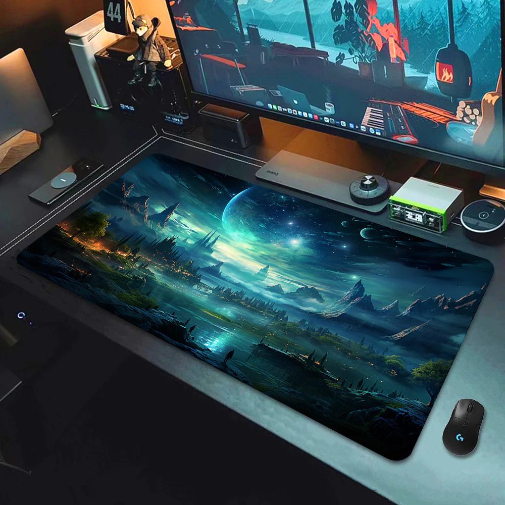 Fantasy Cherry Blossom Tree Mouse Pad Large Computer Keyboard Pads Anime Game Mousepad Game Mats Amazing Landscape XXL Desk Mat