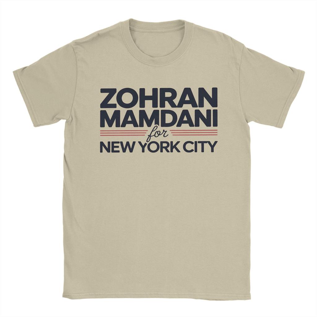 Hipster Zohran Mamdani T-Shirt for Men Crewneck Cotton T Shirts  Short Sleeve Tee Shirt 4XL 5XL Clothing
