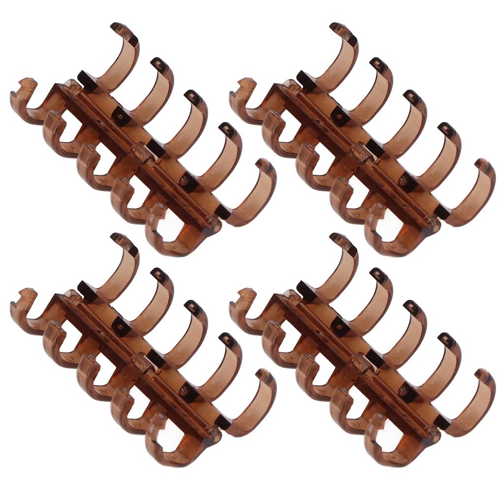 20Pcs Binding Rings Segmented Design Hold 60 Sheets 11mm Binding Thickness Office SuppliesAmber