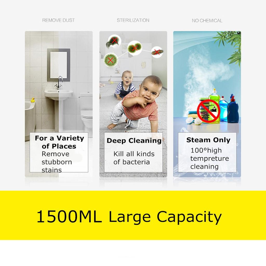 High Pressure Steam Floor Carpet Cleaner Washer Cleaning Machine 360 Wheel for Clean Bathroom Car 13in1 1.5L 2000W 220V