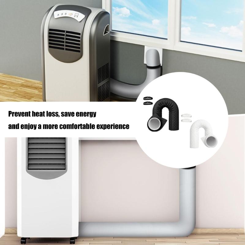 Portable Air Conditioning Duct Insulation Sleeves With Fastening Bands For Easy Installation And Temperature Management