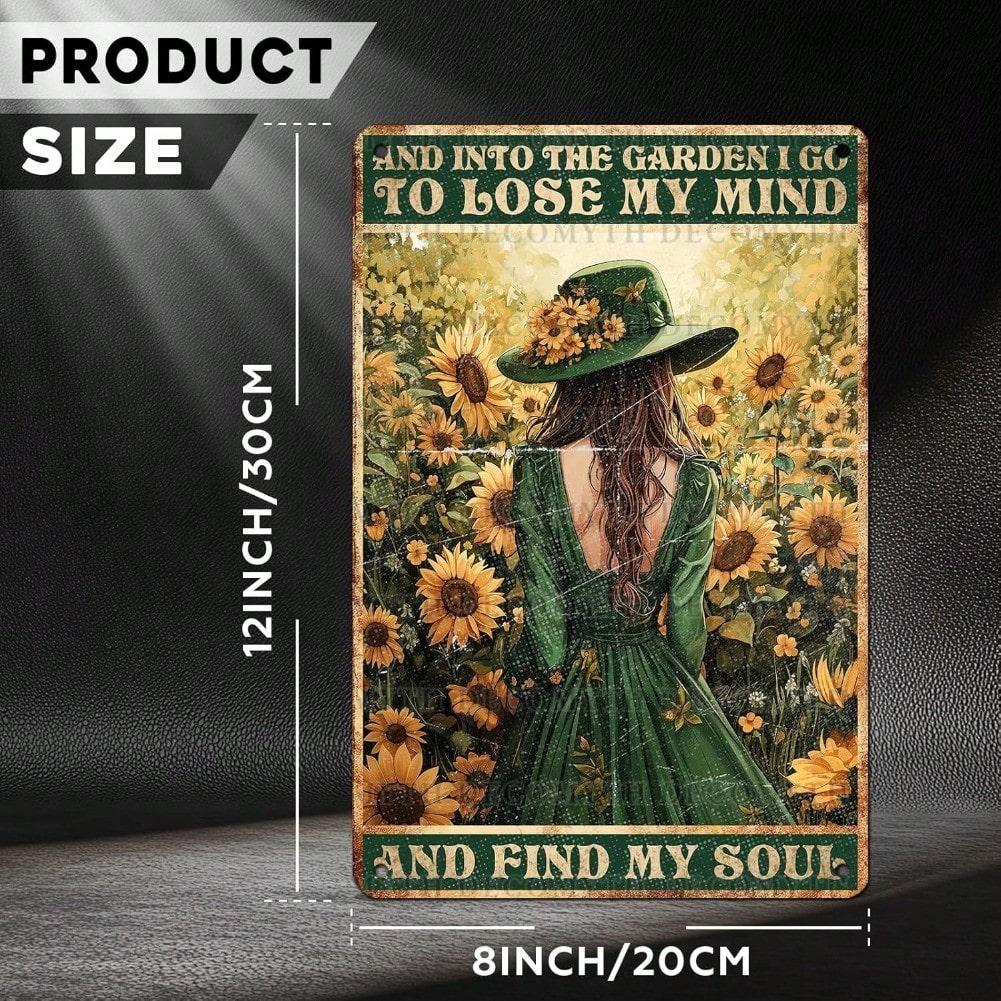 Retro Garden Tin Sign 8x12 Inch Vintage Metal Art Decor