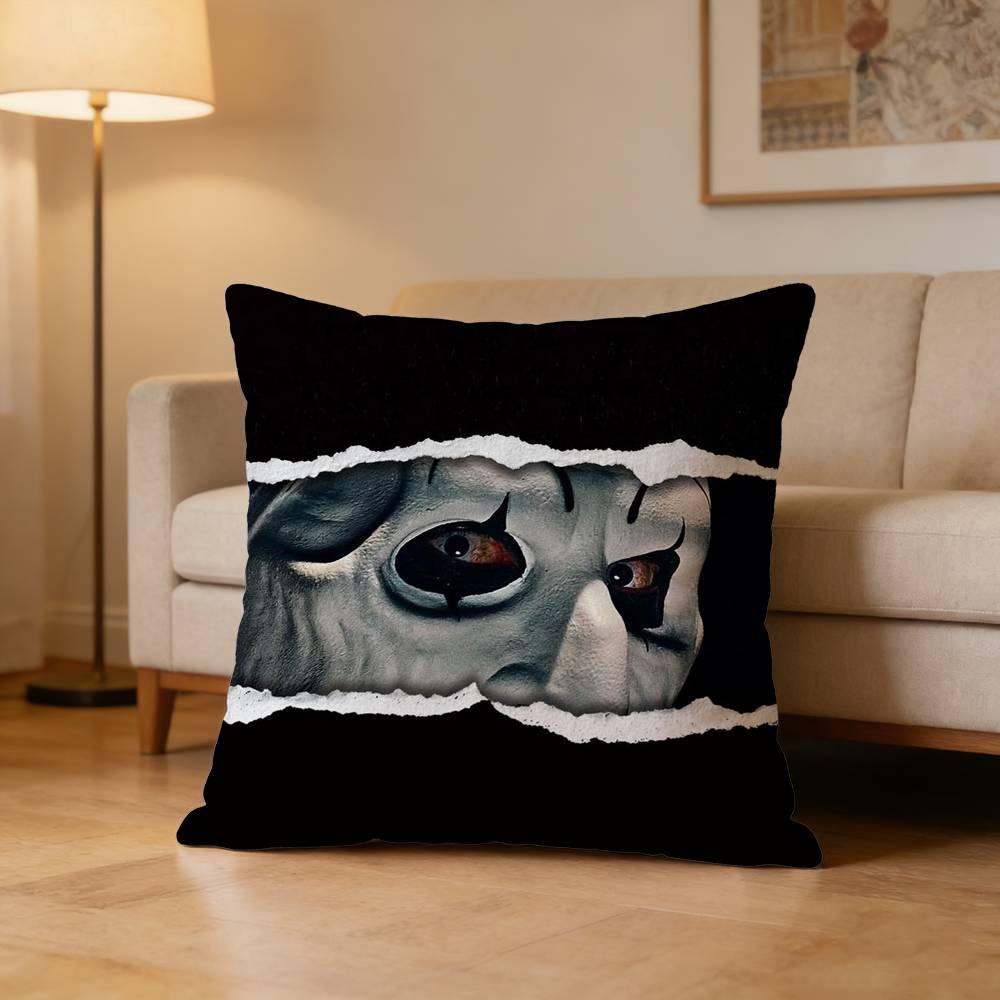 Horror Movie Terrifiers Pillow Case Pattern Printed Pillowcase For Living Room Sofa Cushion Cover