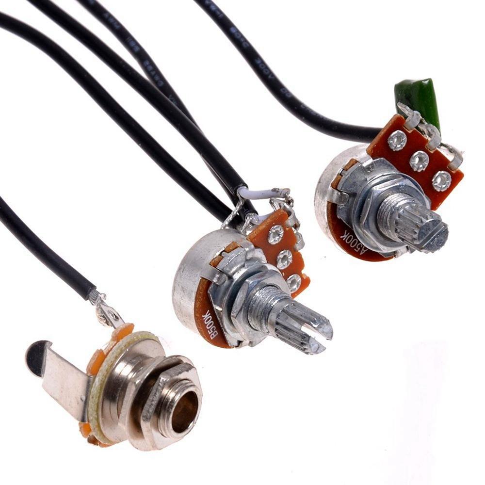 Pre-wired 4 string Single Coil Soundhole Pickup Harness with Volume &Tone Pots for Electric Guitar
