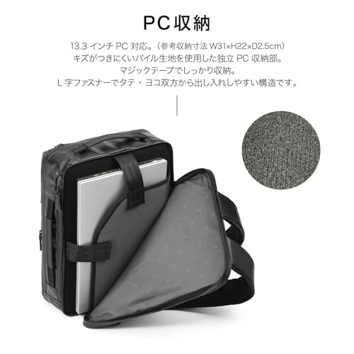 Ace Gene Gadgetable WR2 Business Backpack, A4 Size, 13.3-inch PC Storage, 11L Capacity, No. 68661