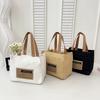 New canvas bag, multi-functional, fashionable and versatile, simple make-up bag, niche design, student class messenger bag