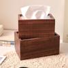 Solid Wood Chinese Retro Tissue Box Creative Living Room Paper Box Home Dining Table Restaurant Coffee Table Storage Napkin Case