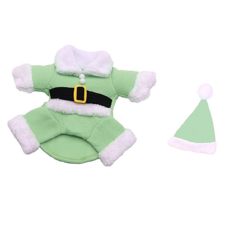Lovely Christmas Outfit for Dog Cats Santa Costume Jumpsuit Hat Set Pet Festival Costume Theme Party Photoshooting Props