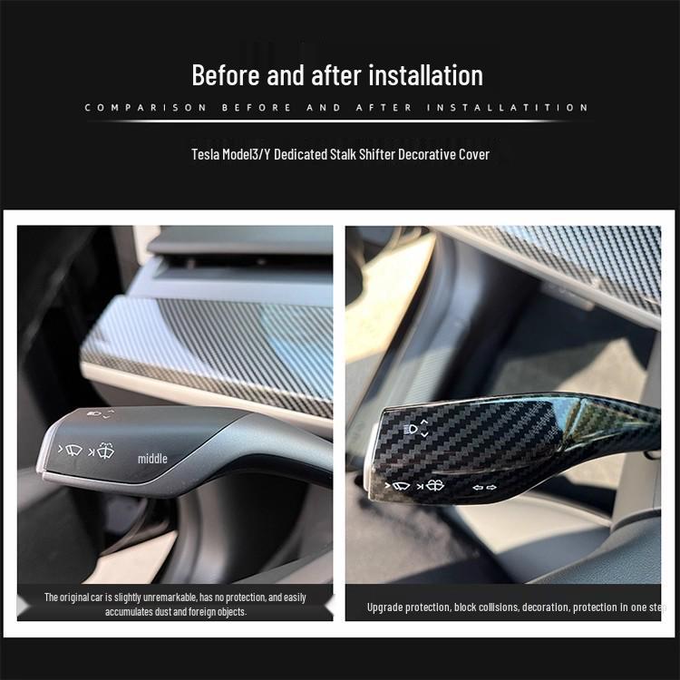 Tesla Model Y3 Gear Shift Cover & Wiper Stalk Decorative Patch