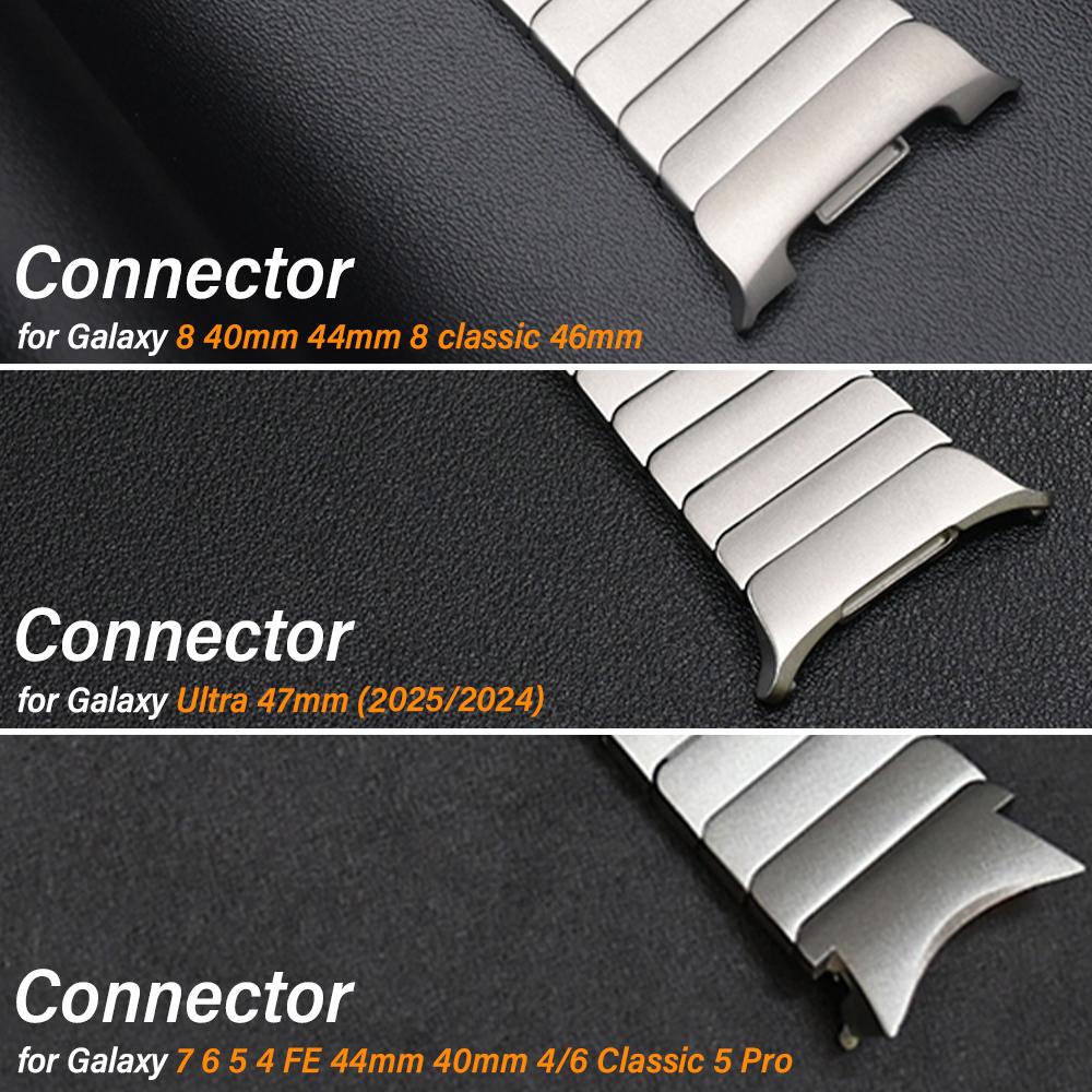 Pánský nerezový řemínek pro Samsung Galaxy watch 8 classic 46mm Ultra 2025 Luxusní článkový náramek pro GALAXY watch 7 6 5 4 44mm 40mm řemínek