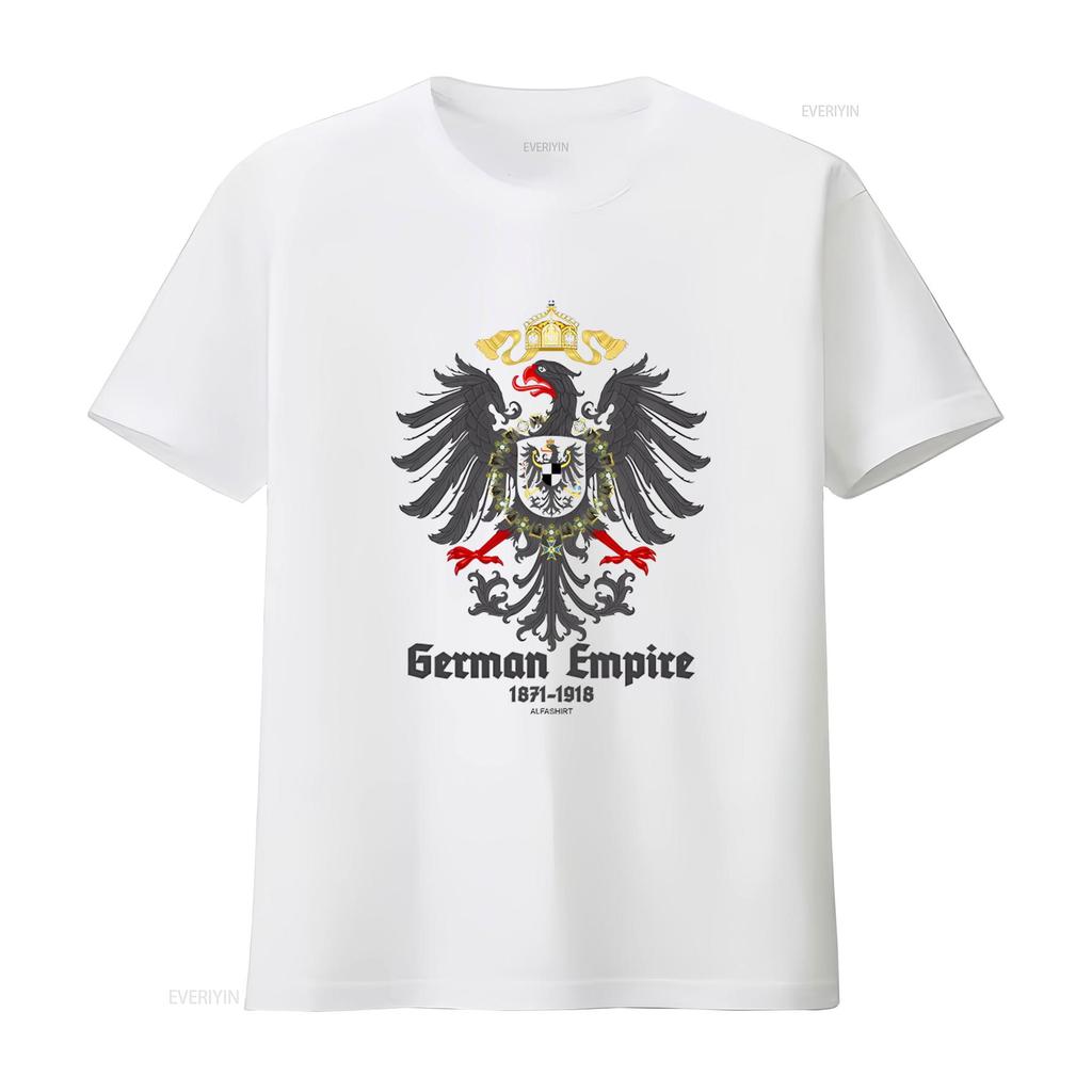 Empire Allemand 1871 1918 T-shirt avec Design Emblème Aigle Allemagne Empereur Reich Guillaume Style Prusse vintage Lavé Respirant