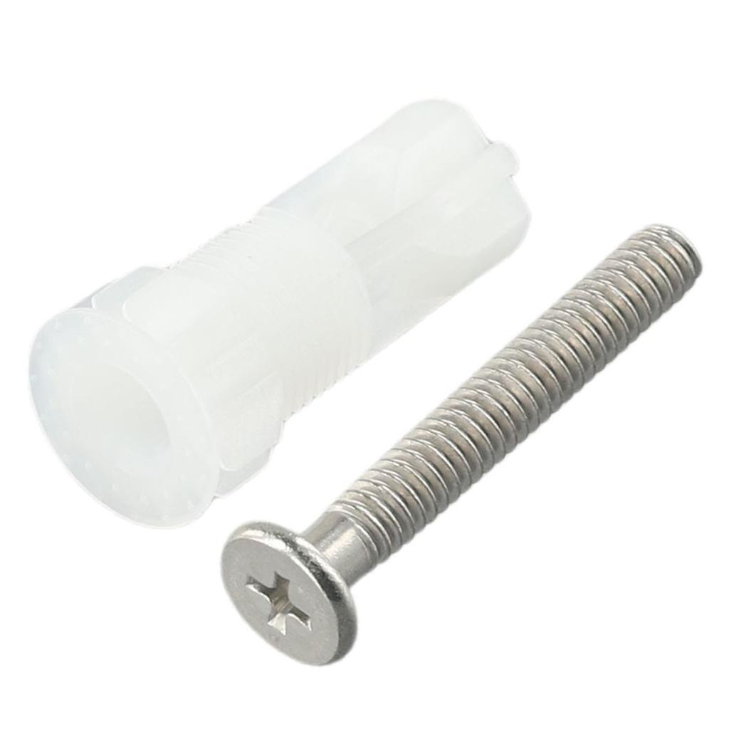 Toilet Seat Top Fix Screws Nut Covers Kit Replacement for WC Toilet Pan Mounting Compatible with Most Standard Seats