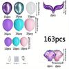 139pcs Mermaid Tail Balloon Arch Kit for Birthday Parties Bridal Showers Valentine's Day Summer Celebrations Decorating Supplies