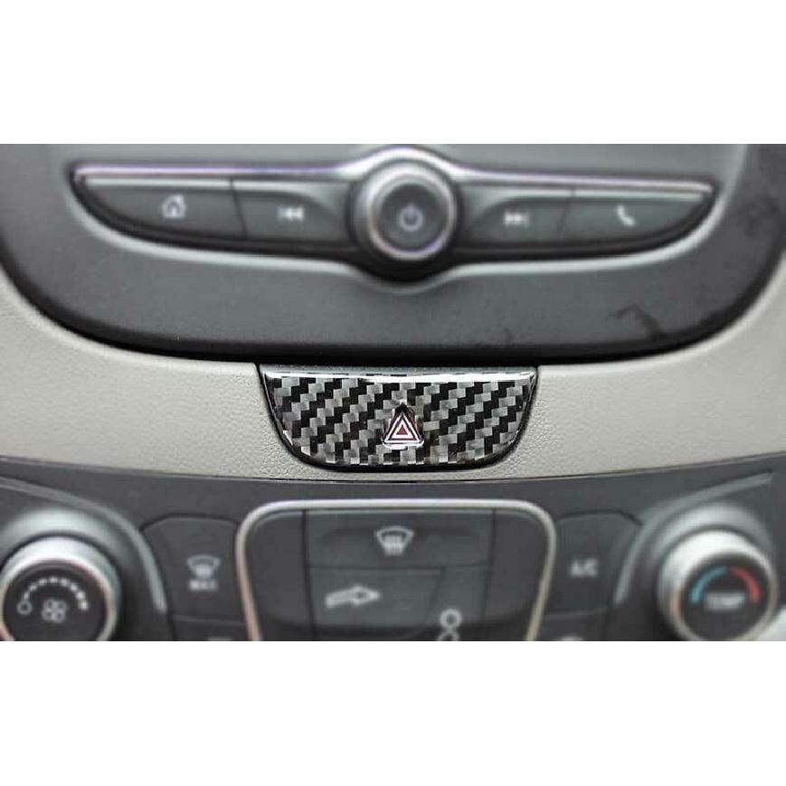 Emergency Light Switch Panel Trim For Chevrolet Malibu 16-22 Vinyl Carbon Fiber
