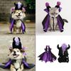 Dog Witch Costume/Devil Horn Hat for Pet Halloween Theme Party Dogs Costume Cloak for Small Cats Dog Cosplay Party Outfit